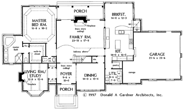 House Design - Traditional Floor Plan - Main Floor Plan #929-284