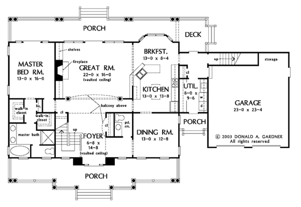 Dream House Plan - Victorian Floor Plan - Main Floor Plan #929-98