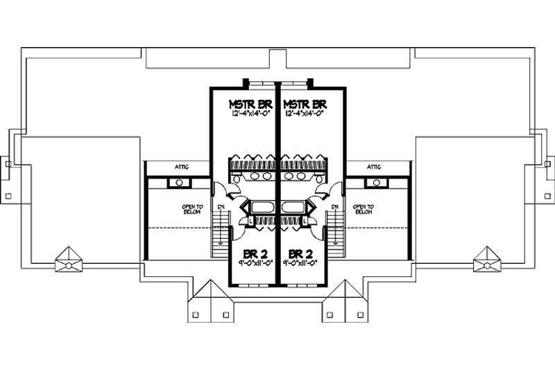 Home Plan - Floor Plan - Upper Floor for Prairie House Plan #320-1146 - 1 bed, 1 bath