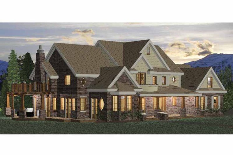 House Plan Design - Exterior - Front Elevation 3 for Classical House Plan #937-23 - 5 bed, 3 bath