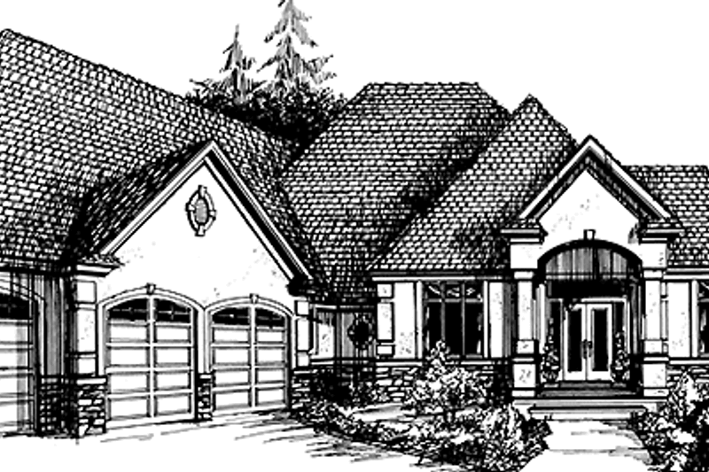 House Design - European Exterior - Front Elevation Plan #966-13