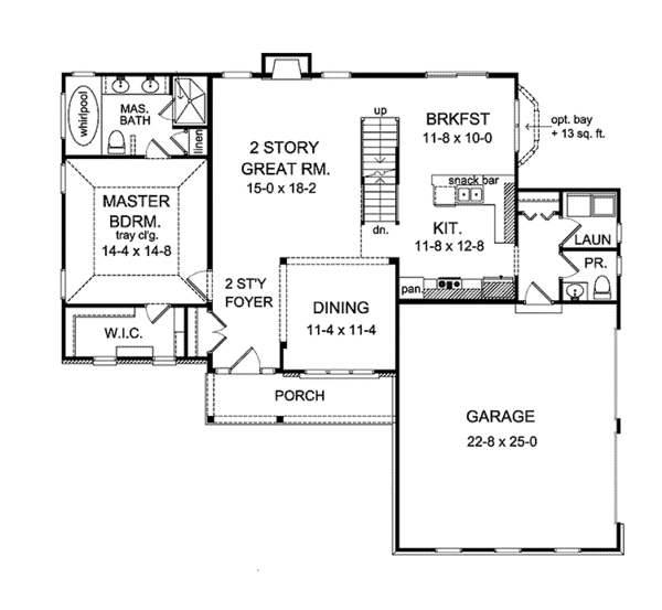 Architectural House Design - Country Floor Plan - Main Floor Plan #1010-7