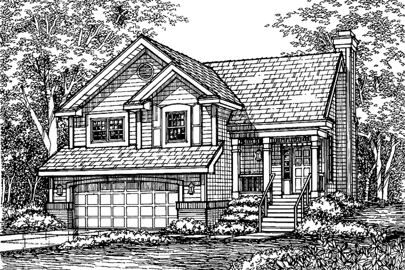 Dream House Plan - Exterior - Front Elevation 3 for Country House Plan #320-630 - 2 bed, 2 bath