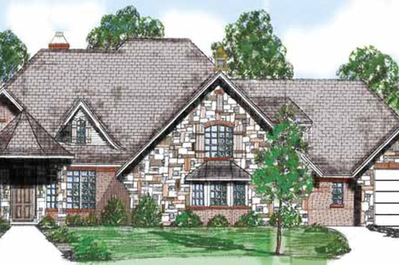 Architectural House Design - Traditional Exterior - Front Elevation Plan #52-254