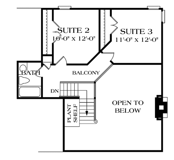 Dream House Plan - Traditional Floor Plan - Upper Floor Plan #453-495
