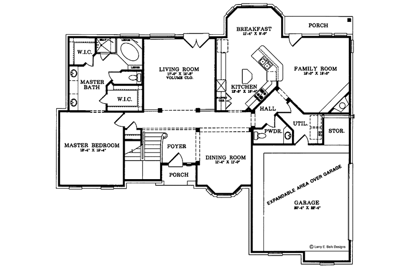 Dream House Plan - Floor Plan - Main Floor for Traditional House Plan #952-90 - 4 bed, 2.5 bath