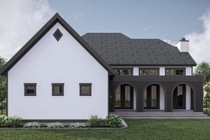 Exterior - Rear Elevation for Victorian House Plan #455-497 - 4 bed, 2.5 bath