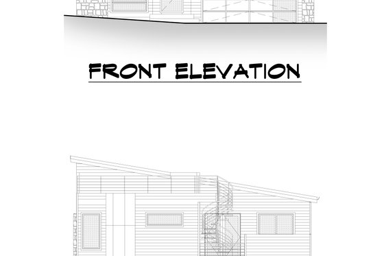 Exterior - Other Elevation 3 for Contemporary House Plan #1066-120 - 4 bed, 3 bath