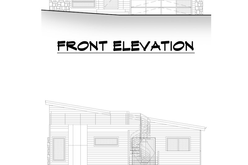 House Blueprint - Exterior - Other Elevation 3 for Contemporary House Plan #1066-120 - 4 bed, 3 bath