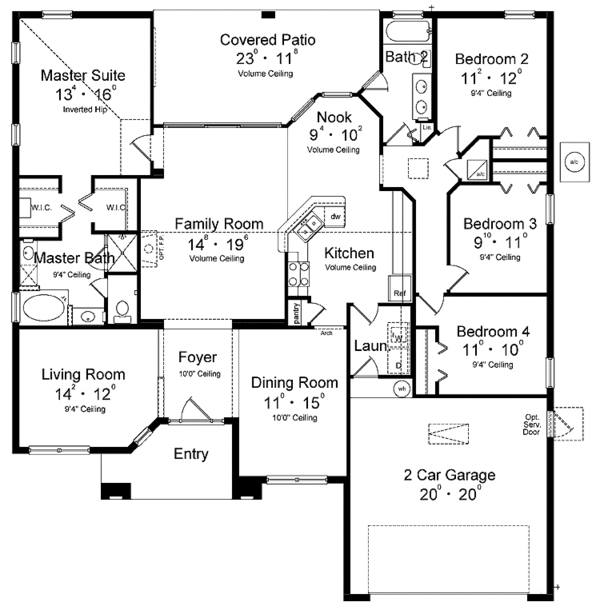 House Design - Contemporary Floor Plan - Main Floor Plan #1015-42