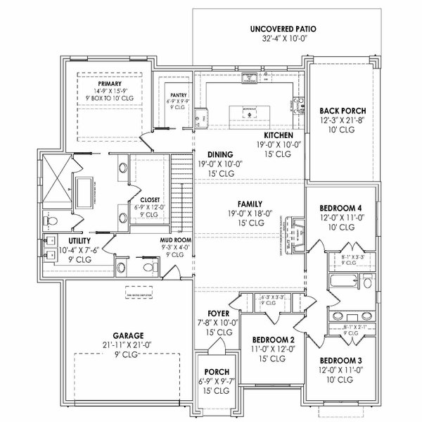 Modern Floor Plan - Main Floor Plan #1096-93