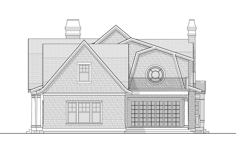 House Design - Exterior - Other Elevation 1 for Colonial House Plan #1114-18 - 3 bed, 3.5 bath