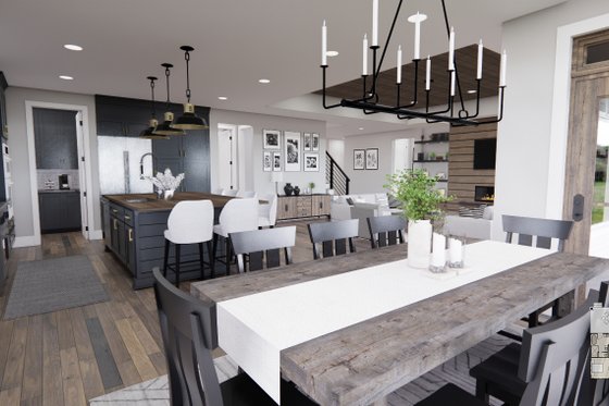 Interior - Dining Room for Farmhouse House Plan #51-1239 - 4 bed, 3.5 bath