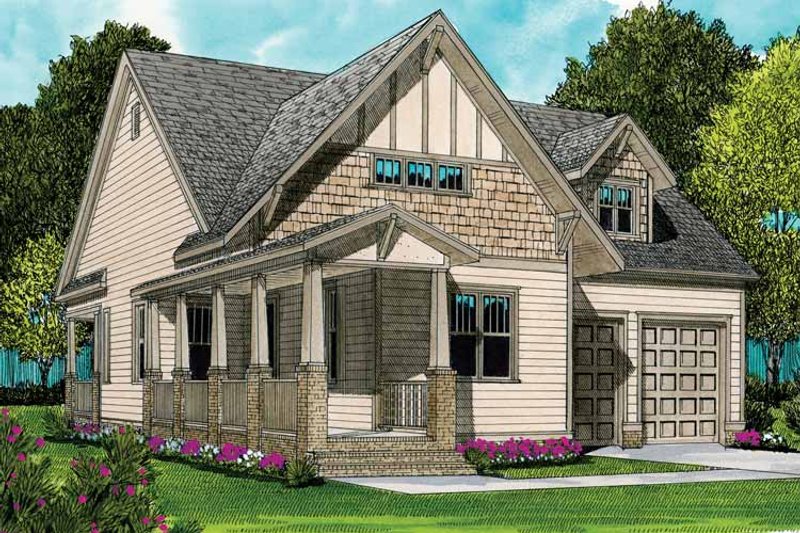 Home Plan - Exterior - Front Elevation 3 for Craftsman House Plan #413-897 - 3 bed, 3 bath