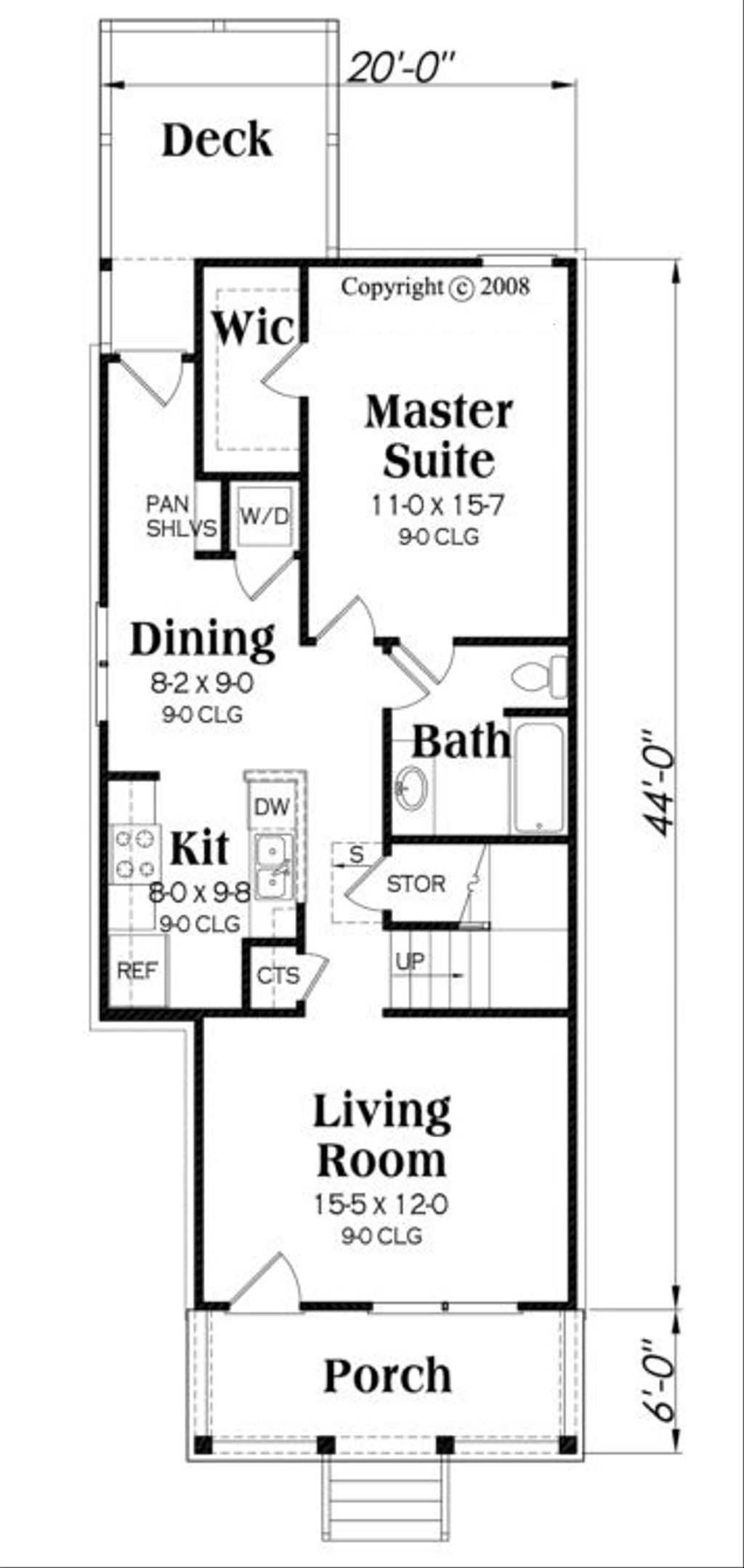 Traditional Style House Plan 3 Beds 2 Baths 1400 Sq/Ft