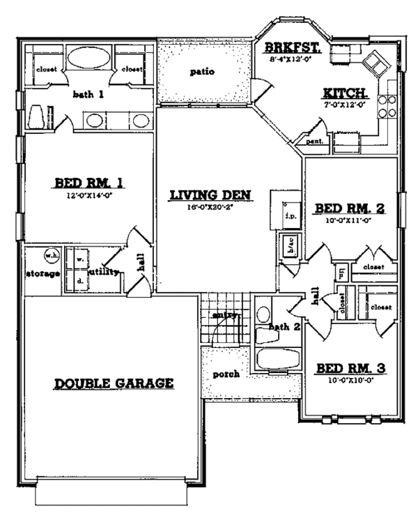 Home Plan - European Floor Plan - Main Floor Plan #42-417