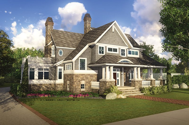 House Blueprint - Craftsman Exterior - Front Elevation Plan #928-185