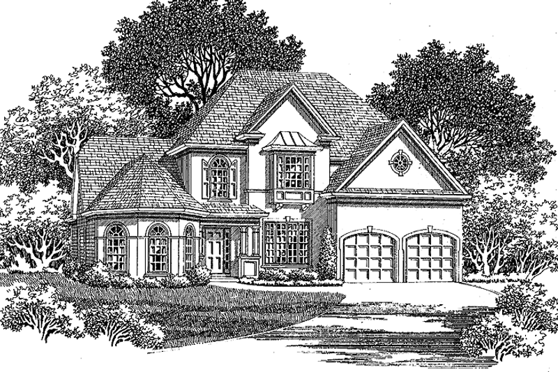 Dream House Plan - Traditional Exterior - Front Elevation Plan #54-251