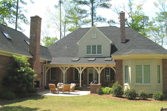 Exterior - Rear Elevation for European House Plan #1054-67 - 5 bed, 4.5 bath
