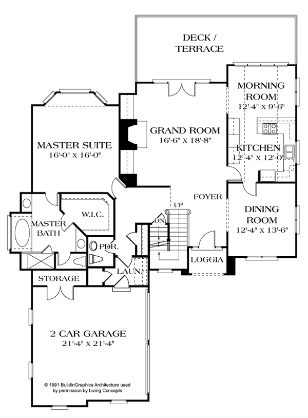 House Plan Design - Country Floor Plan - Main Floor Plan #453-105