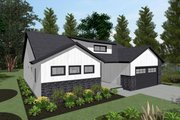 Contemporary Style House Plan - 3 Beds 2.5 Baths 1882 Sq/Ft Plan #20-2588 Exterior 