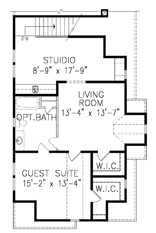 Architectural House Design - Craftsman Floor Plan - Upper Floor Plan #54-270