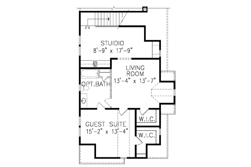 House Blueprint - Floor Plan - Upper Floor for Craftsman House Plan #54-270 - 5 bed, 5.5 bath