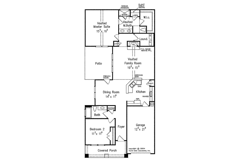 Home Plan - Floor Plan - Main Floor for Craftsman House Plan #927-303 - 2 bed, 2 bath