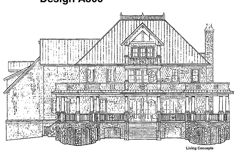 Dream House Plan - Exterior - Rear Elevation for Craftsman House Plan #453-257 - 5 bed, 6 bath