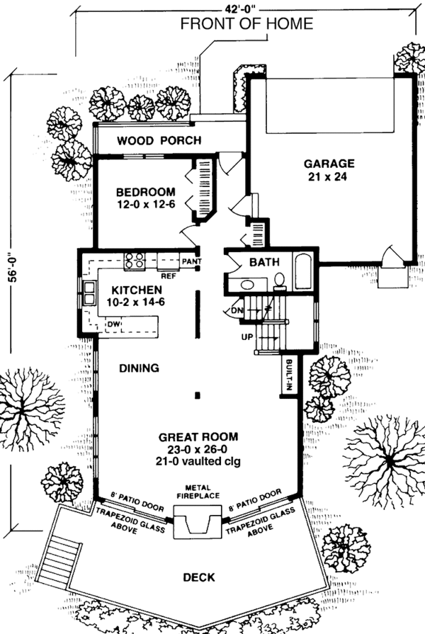 House Design - Country Floor Plan - Main Floor Plan #981-29