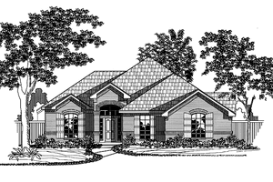Dream House Plan - Mediterranean Exterior - Front Elevation Plan #946-5