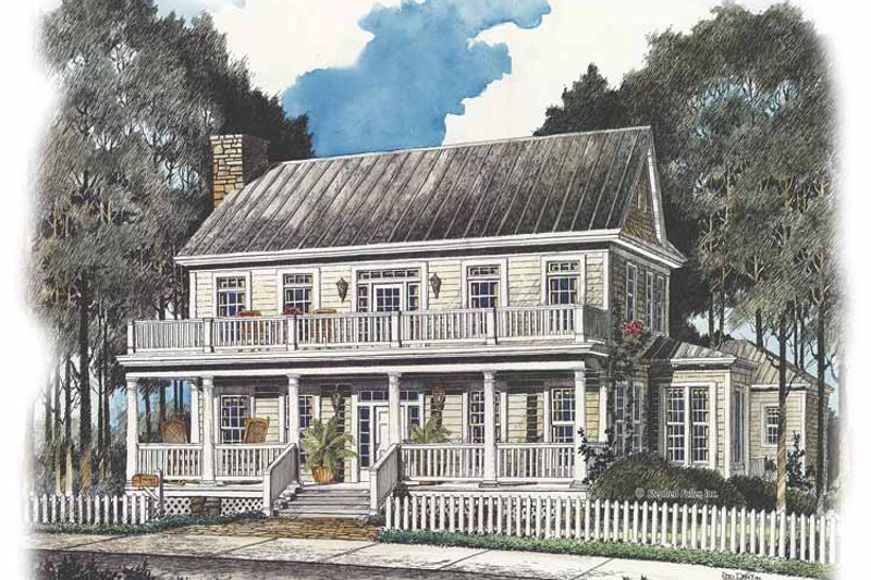 Home Plan - Country Exterior - Front Elevation Plan #429-435