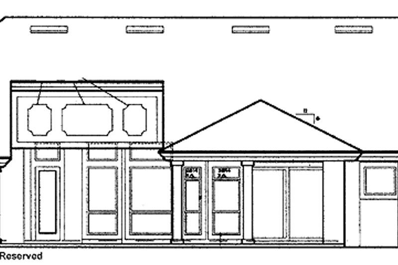 Home Plan - Exterior - Rear Elevation for European House Plan #417-629 - 3 bed, 3 bath