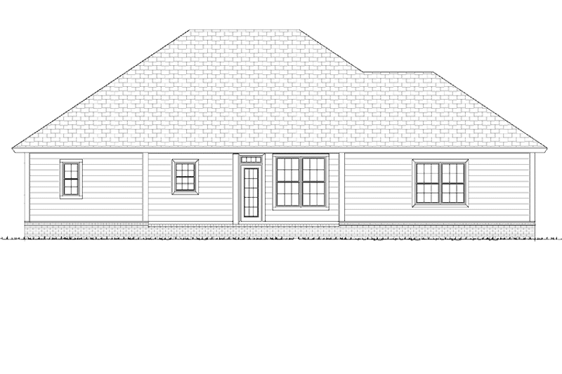 Architectural House Design - Exterior - Rear Elevation for Traditional House Plan #513-2136 - 4 bed, 2 bath