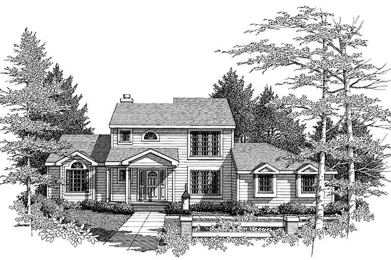 Dream House Plan - Colonial Exterior - Front Elevation Plan #456-73