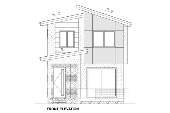 Exterior - Other Elevation 3 for Contemporary House Plan #126-274 - 3 bed, 2.5 bath