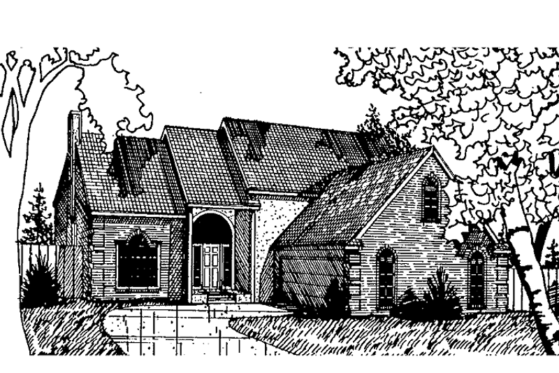 Architectural House Design - Traditional Exterior - Front Elevation Plan #405-260