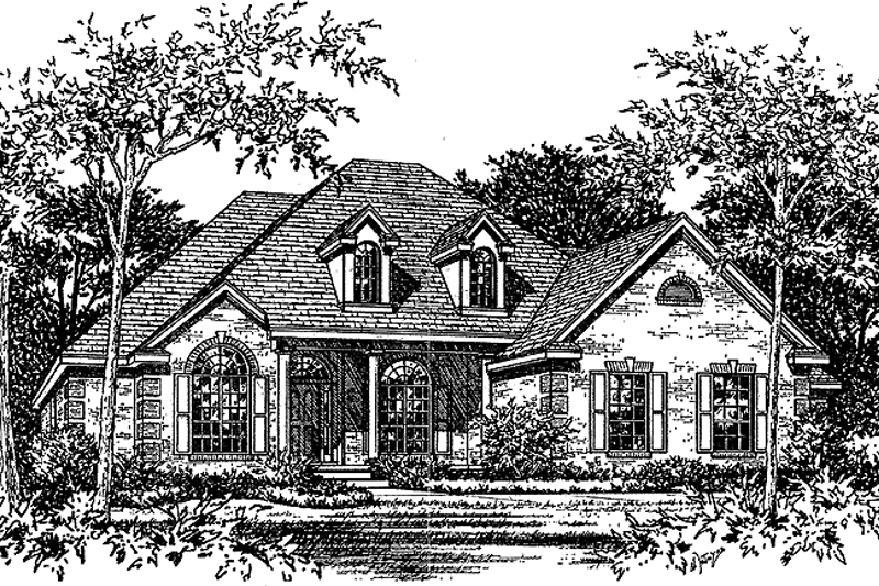 Architectural House Design - Country Exterior - Front Elevation Plan #472-163