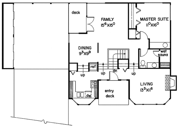 Dream House Plan - Contemporary Floor Plan - Main Floor Plan #60-759