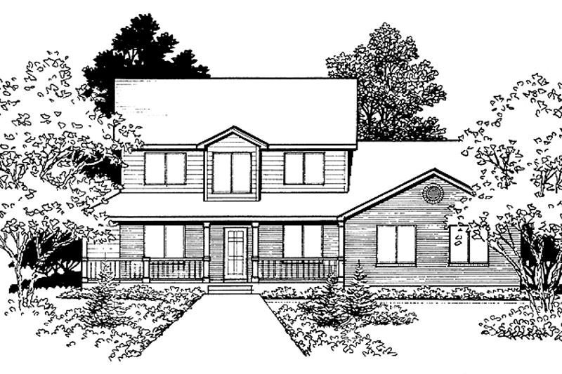 House Blueprint - Country Exterior - Front Elevation Plan #308-252