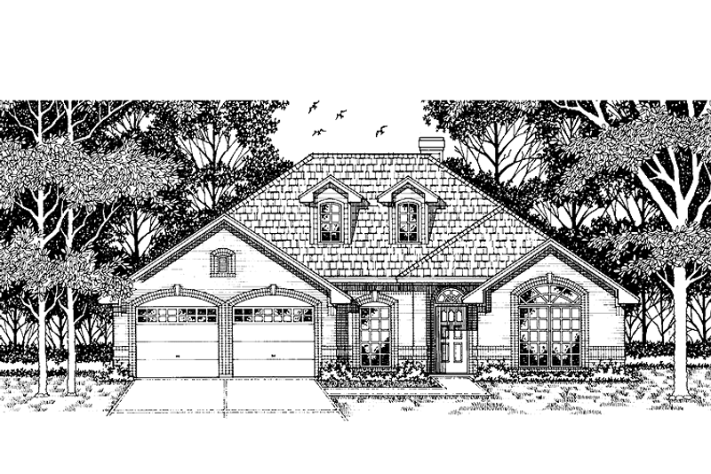 House Blueprint - Ranch Exterior - Front Elevation Plan #42-586