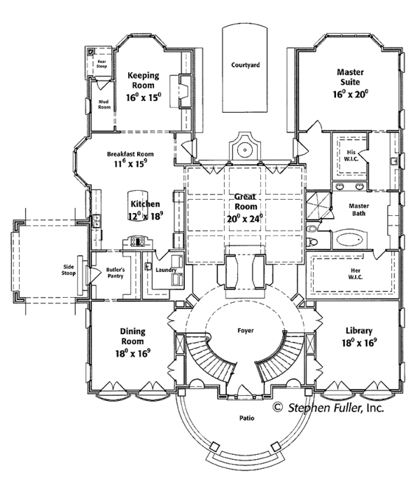 Home Plan - Country Floor Plan - Main Floor Plan #429-353