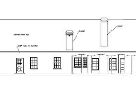 Exterior - Rear Elevation for Southern House Plan #1-697 - 4 bed, 3 bath