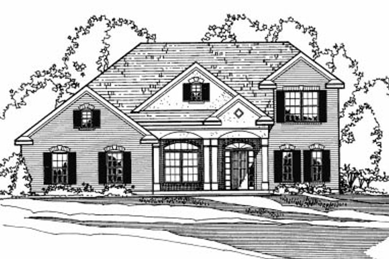 Colonial Style House Plan - 3 Beds 2.5 Baths 2257 Sq/Ft Plan #31-104