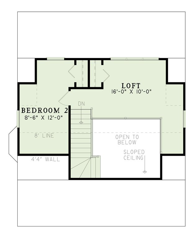 House Blueprint - Cottage Floor Plan - Upper Floor Plan #17-2139