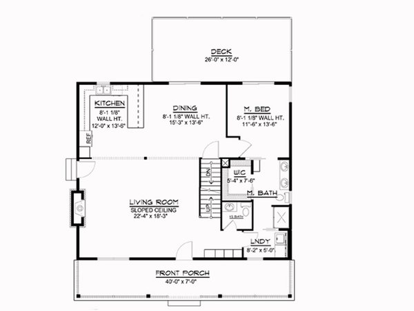 Dream House Plan - Cottage Floor Plan - Main Floor Plan #1064-351