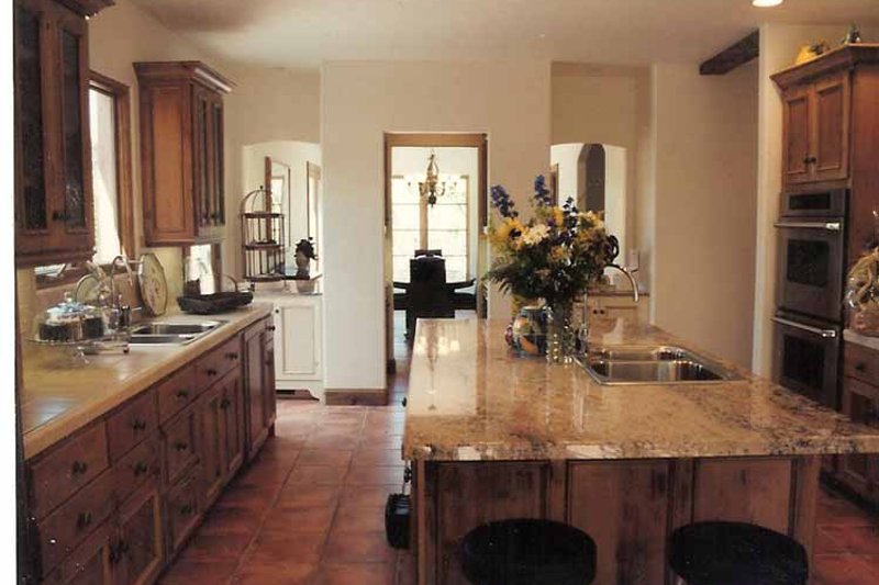 House Blueprint - Interior - Kitchen for Mediterranean House Plan #937-16 - 5 bed, 4 bath
