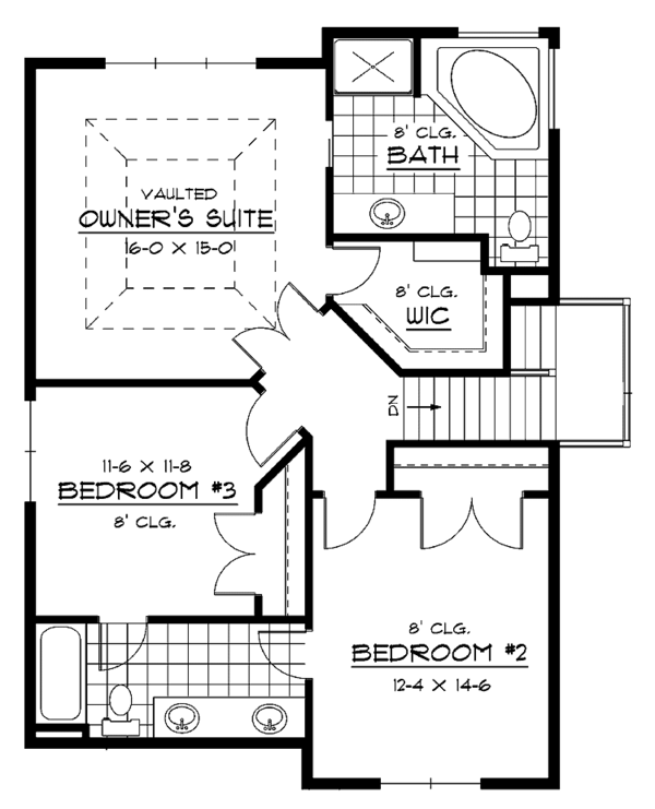 Dream House Plan - European Floor Plan - Upper Floor Plan #51-611