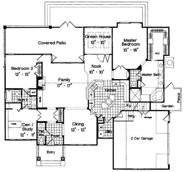 Home Plan - Craftsman Floor Plan - Main Floor Plan #417-672