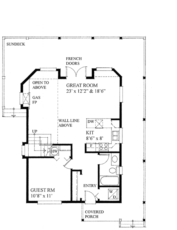 Home Plan - Traditional Floor Plan - Main Floor Plan #118-145